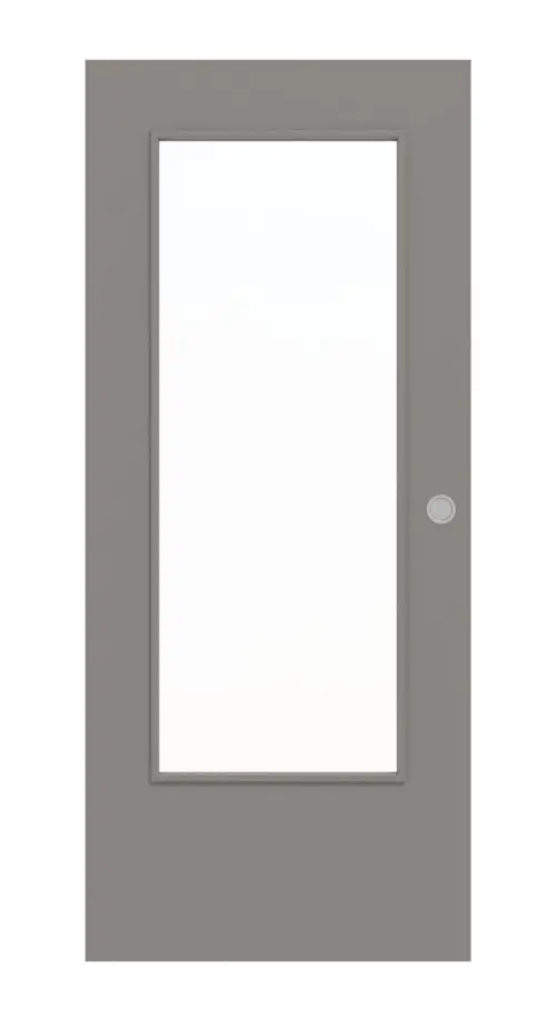 WESTAG drzwi przesuwne do pomieszczeń mokrych Cortina szary A 440 GetaLit HPL z przeszkleniem LA-DIN