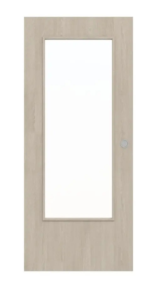 WESTAG drzwi przesuwne do pomieszczeń mokrych dąb platynowy Ei 424 PortaLit CPL z przeszkleniem LA-DIN