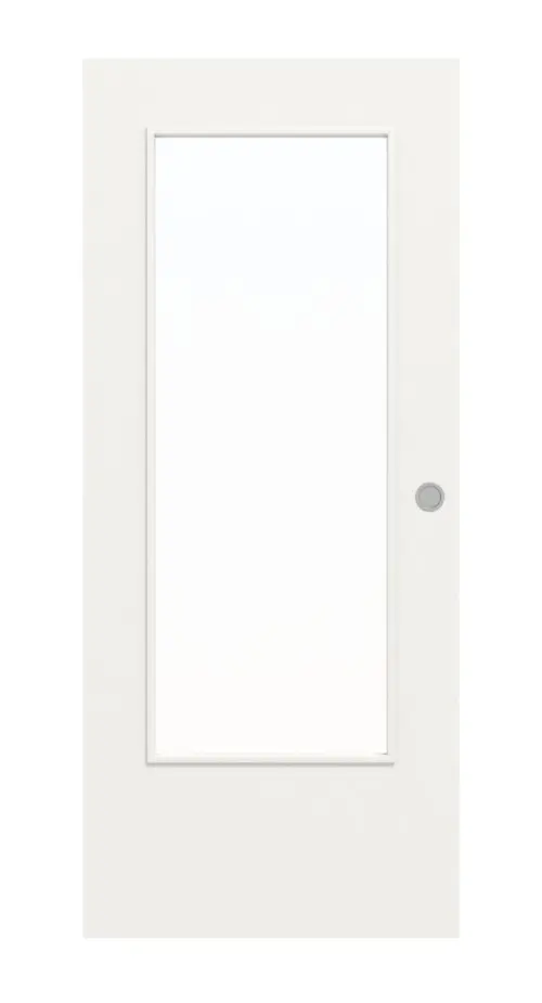 WESTAG drzwi przesuwne do pomieszczeń wilgotnych arctic biały A 222 RAL 9016 PortaLit CPL z przeszkleniem LA-DIN
