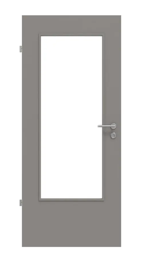 WESTAG drzwi do pomieszczeń mokrych Cortina szary A 440 GetaLit HPL z przeszkleniem LA-DIN