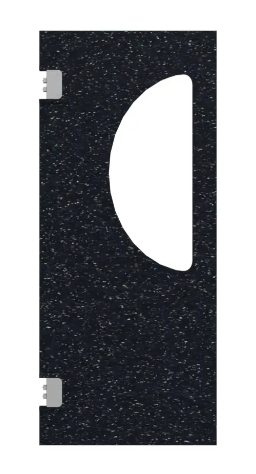 HÖRMANN Drzwi wahadłowe z tworzywa sztucznego czarny Bunt z przeszkleniem półokrągłym z ramą osłonową