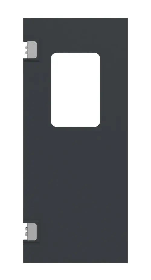 HÖRMANN drzwi wahadłowe z tworzywa sztucznego z przeszkleniem prostokątnym wraz z ościeżnicą opaskową