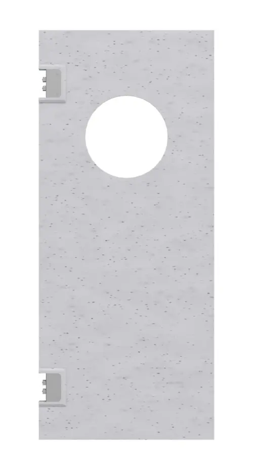 HÖRMANN Drzwi wahadłowe z tworzywa sztucznego Granit z przeszkleniem zaokrąglone