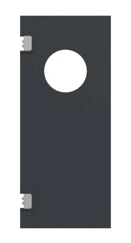 HÖRMANN drzwi wahadłowe z tworzywa sztucznego z przeszkleniem zaokrąglone wraz z ramą osłonową