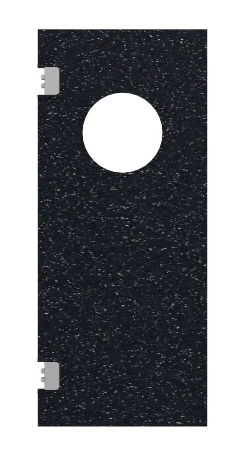 HÖRMANN drzwi wahadłowe z tworzywa sztucznego czarne kolorowe z przeszkleniem zaokrąglone