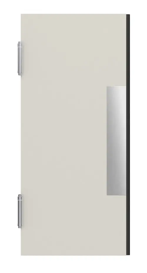 Widok frontowy kompletnego zestawu stalowych wielofunkcyjnych drzwi wahadłowych MZ-1 z ościeżnicą opaskową - Hörmann