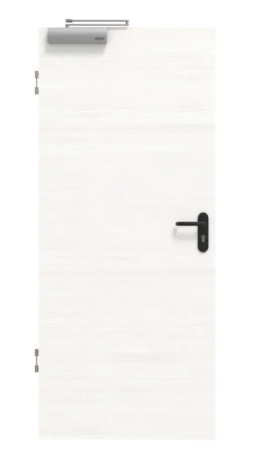 HÖRMANN drzwi dymoszczelne biel szczotkowana wzdłuż Duradecor ProLine