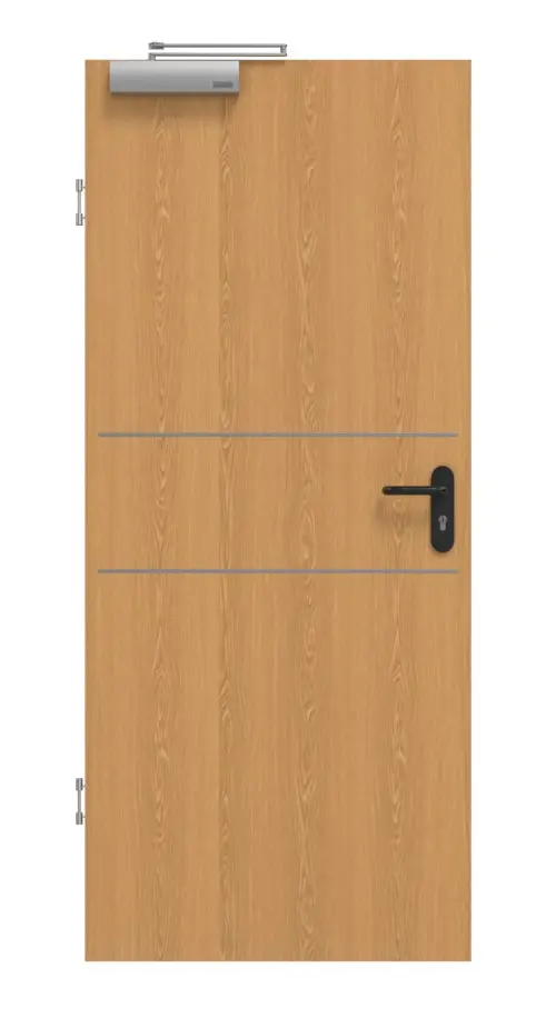 Widok frontowy drzwi dymoszczelnych GARANT Corona 832 dąb Premium CePaL