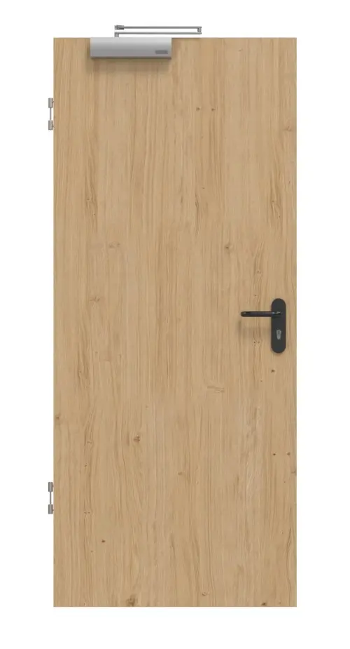 Zdjęcie 2 z dąb europejski sękaty Living fornirowane drewnem naturalnym drzwi dymoszczelne - Jeld-Wen