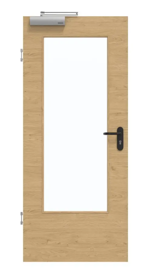 GARANT Drzwi dymoszczelne, authentic dąb sękaty, układ poprzeczny, CePaL, z przeszkleniem LA-DIN