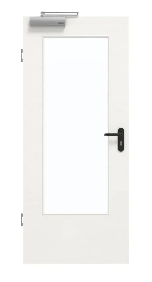 GARANT Drzwi dymoszczelne Quer Authentic Bianco CePaL z przeszkleniem LA-DIN
