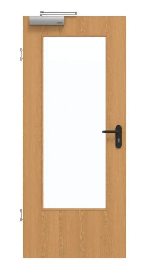 GARANT drzwi dymoszczelne dąb Premium CePaL z przeszkleniem LA-DIN
