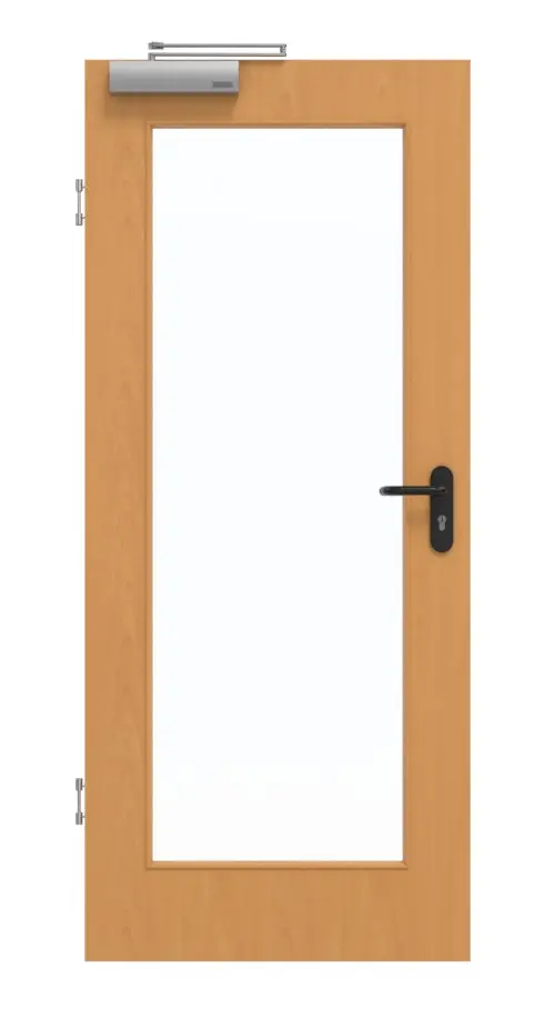 GARANT drzwi dymoszczelne buk ekskluzywny CePaL z przeszkleniem LA-2