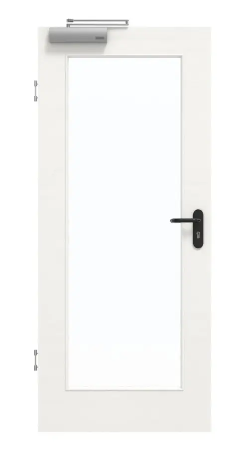 GARANT Drzwi dymoszczelne układ poprzeczny Authentic Bianco CePaL z przeszkleniem LA-2