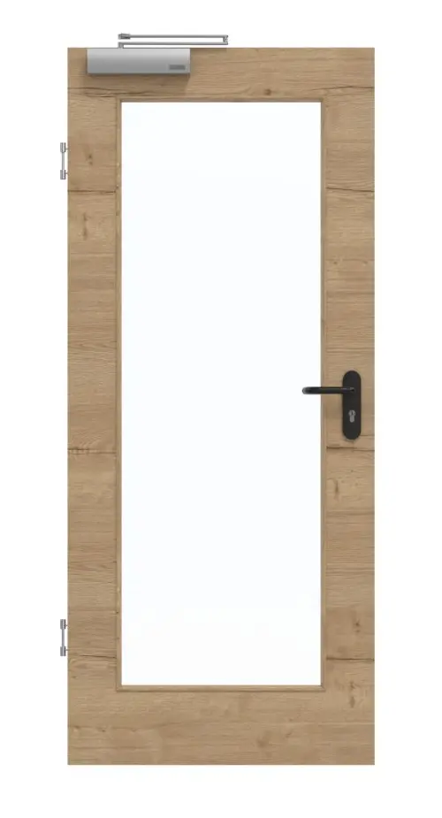 GARANT Drzwi dymoszczelne Quer Authentic Risseiche CePaL z przeszkleniem LA-2