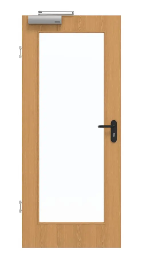 GARANT drzwi dymoszczelne dąb Premium CePaL z wycięciem na szybę LA-2