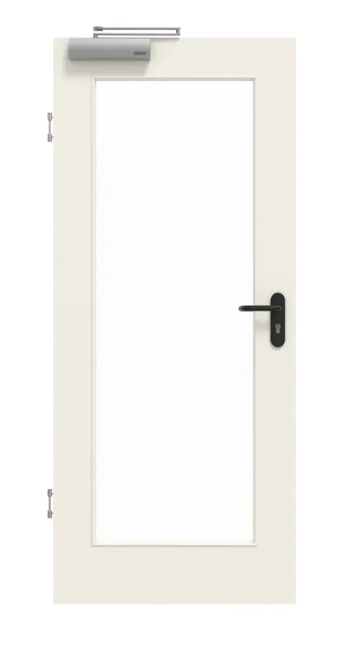 GARANT drzwi dymoszczelne biały lakier 9010 CePaL z wycięciem na szybę LA-2