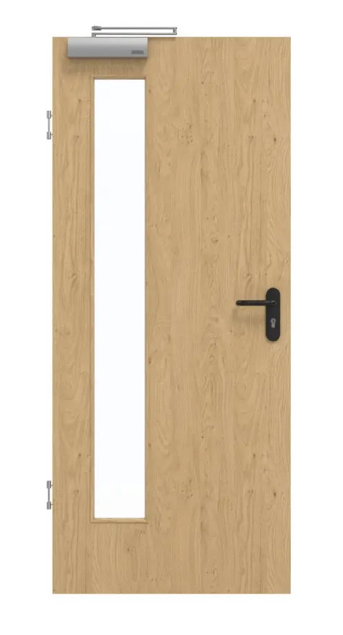 GARANT drzwi dymoszczelne Authentic Asteiche CePaL z przeszkleniem LA-4 po stronie zawiasów