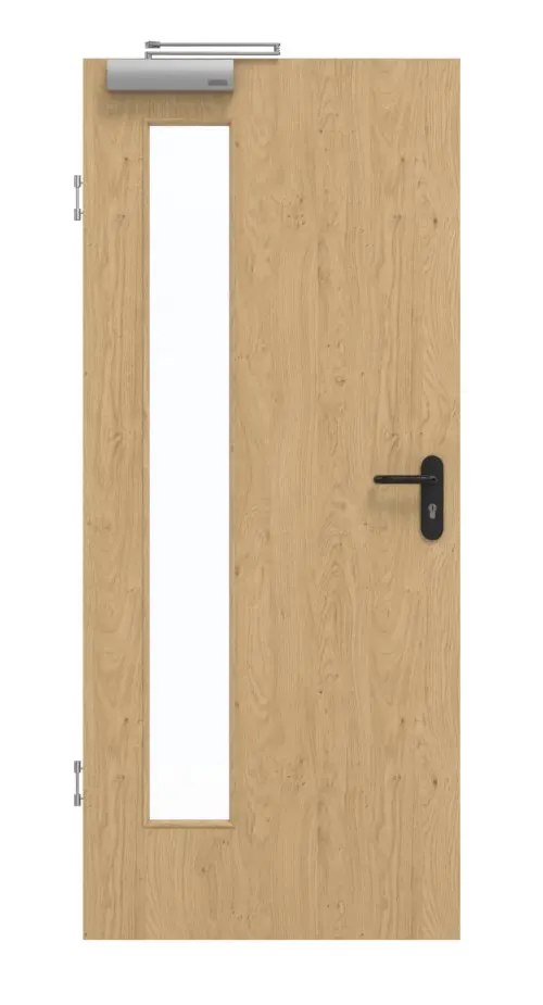 GARANT drzwi dymoszczelne Authentic Asteiche GCK08 z przeszkleniem LA-4 po stronie zawiasów