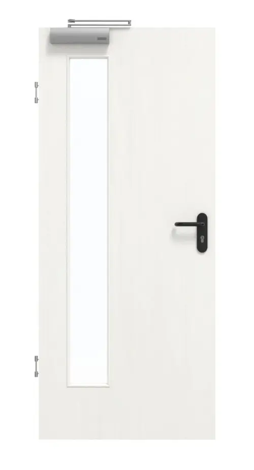 GARANT drzwi dymoszczelne Authentic Bianco GCK08 z przeszkleniem LA-4 po stronie zawiasów