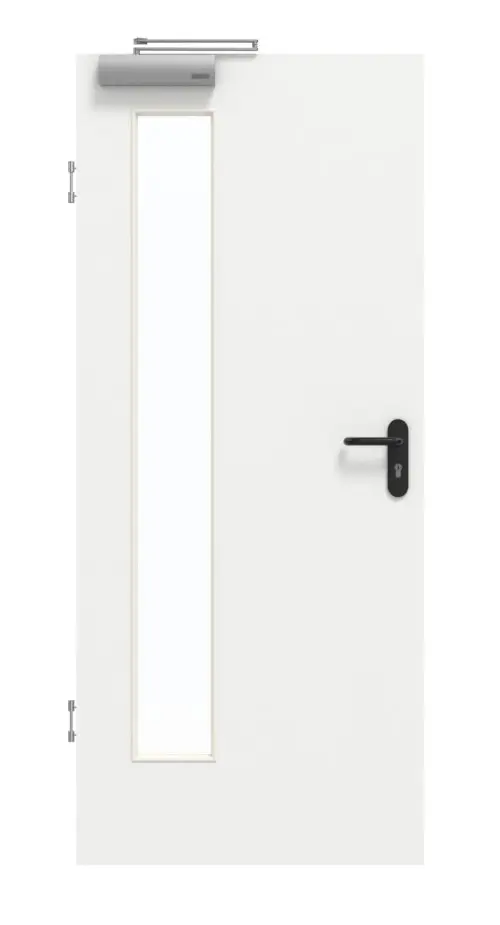 GARANT drzwi dymoszczelne D354-60 Designer White Resopal z przeszkleniem LA-4 po stronie zawiasów