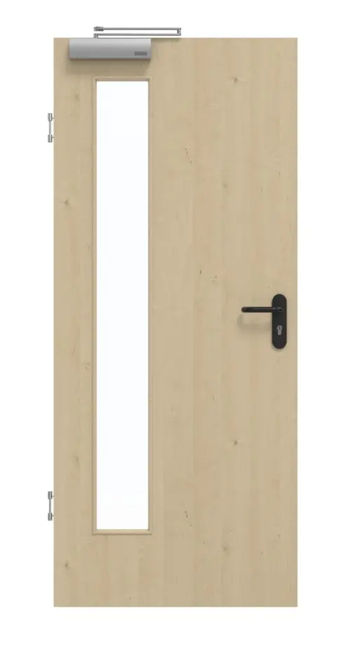 GARANT drzwi dymoszczelne Natura Ahorn CePaL z przeszkleniem LA-4 po stronie zawiasów