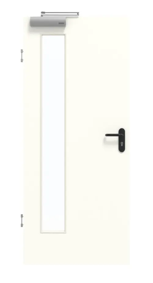 GARANT drzwi dymoszczelne U11026SD biel kryształowa GHK08 z przeszkleniem LA-4 po stronie zawiasów