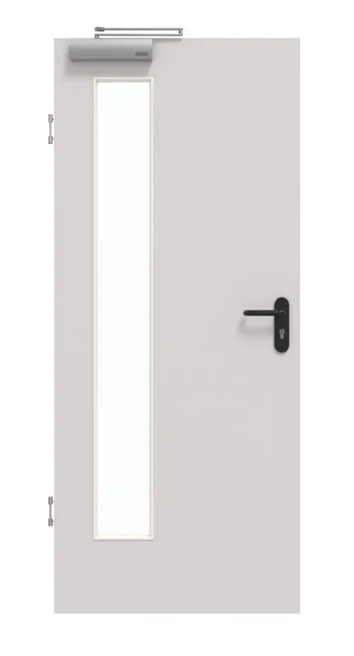 Garant drzwi dymoszczelne U12188SD jasnoszary GHK08 z przeszkleniem LA-4 po stronie zawiasów