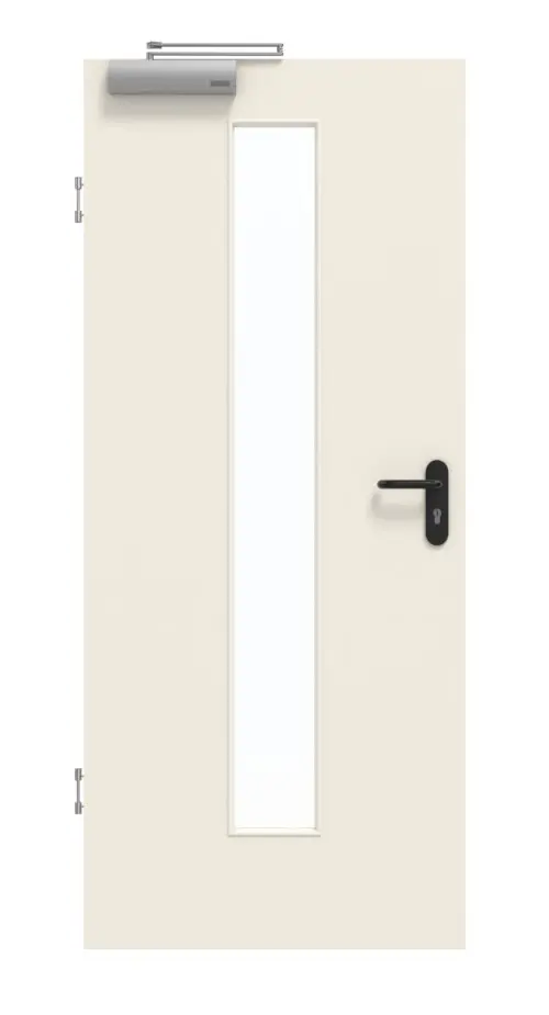 GARANT drzwi dymoszczelne 0140-60 Dawn Resopal z przeszkleniem LA-4 na środku