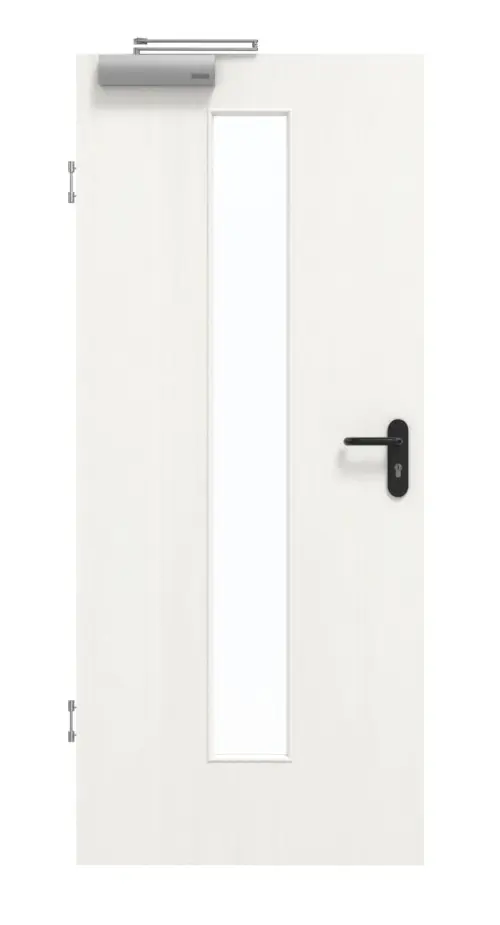 GARANT drzwi dymoszczelne Authentic Bianco GCK08 z przeszkleniem LA-4 na środku