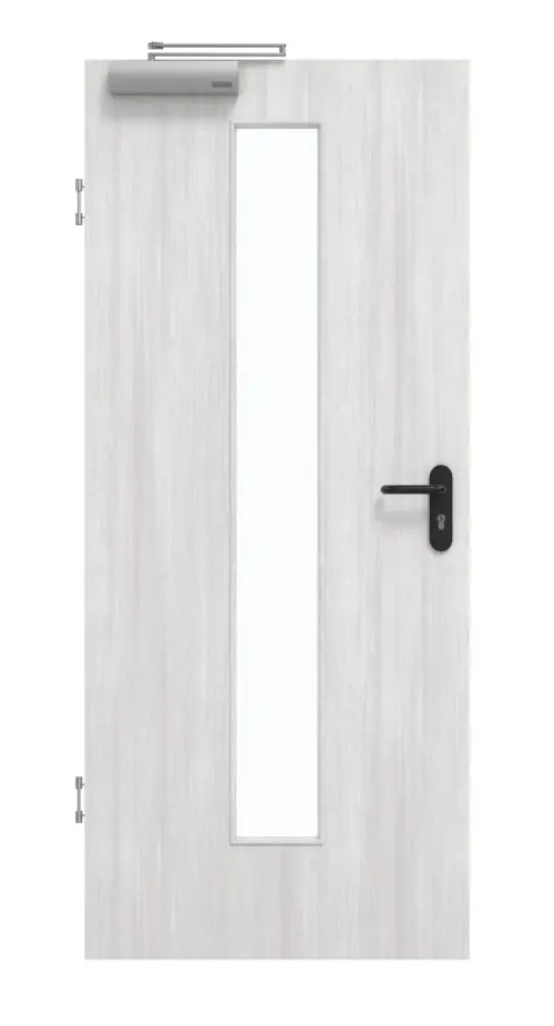 GARANT drzwi dymoszczelne Authentic Grigio GCK08 z przeszkleniem LA-4 na środku