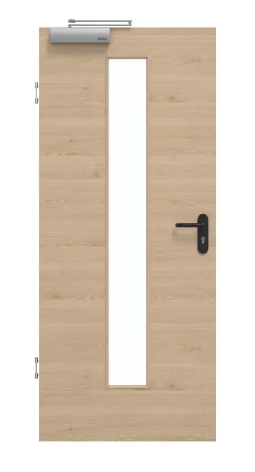 GARANT Drzwi dymoszczelne, authentic agat, układ poprzeczny, GCK08, z przeszkleniem LA-4 na środku