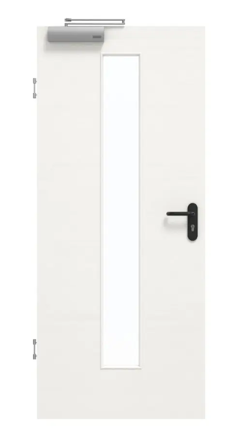 GARANT Drzwi dymoszczelne Quer Authentic Bianco CePaL z przeszkleniem LA-4 na środku
