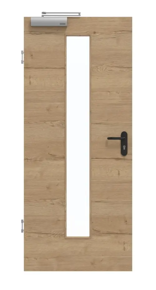 GARANT Drzwi dymoszczelne Quer Authentic Risseiche CePaL z przeszkleniem LA-4 na środku