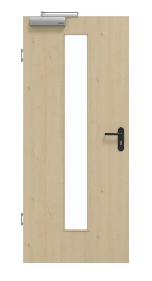 GARANT drzwi dymoszczelne Natura Ahorn CePaL z przeszkleniem LA-4 na środku