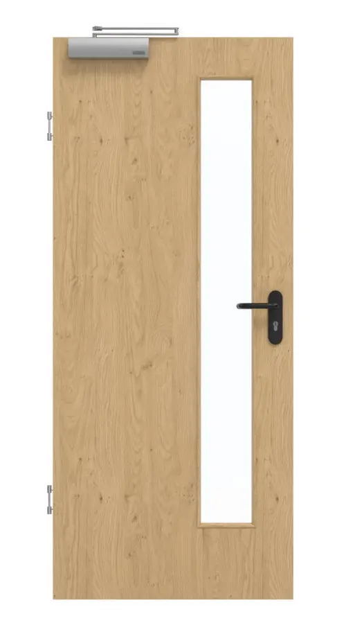 GARANT drzwi dymoszczelne Authentic Asteiche CePaL z przeszkleniem LA-4 po stronie zamka