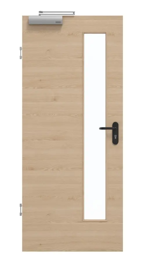 GARANT Drzwi dymoszczelne, authentic agat, układ poprzeczny, CePaL, z przeszkleniem LA-4 po stronie zamka