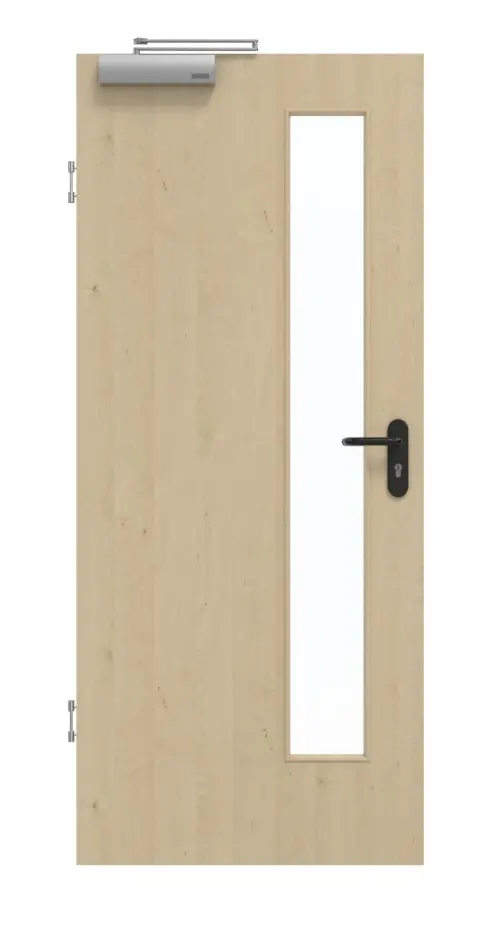 GARANT drzwi dymoszczelne Natura Ahorn CePaL z przeszkleniem LA-4 po stronie zamka