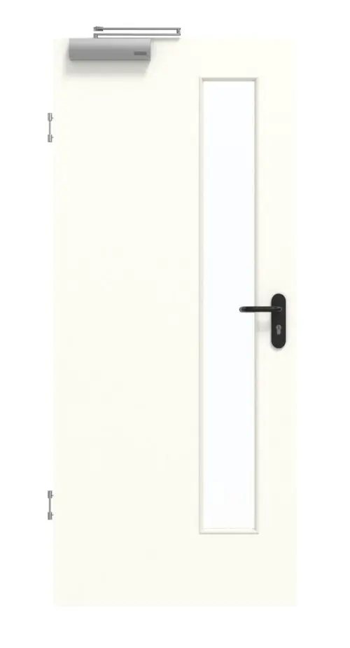 GARANT drzwi dymoszczelne W1000ST9 Premium biały GHK08 z przeszkleniem LA-4 od strony zamka