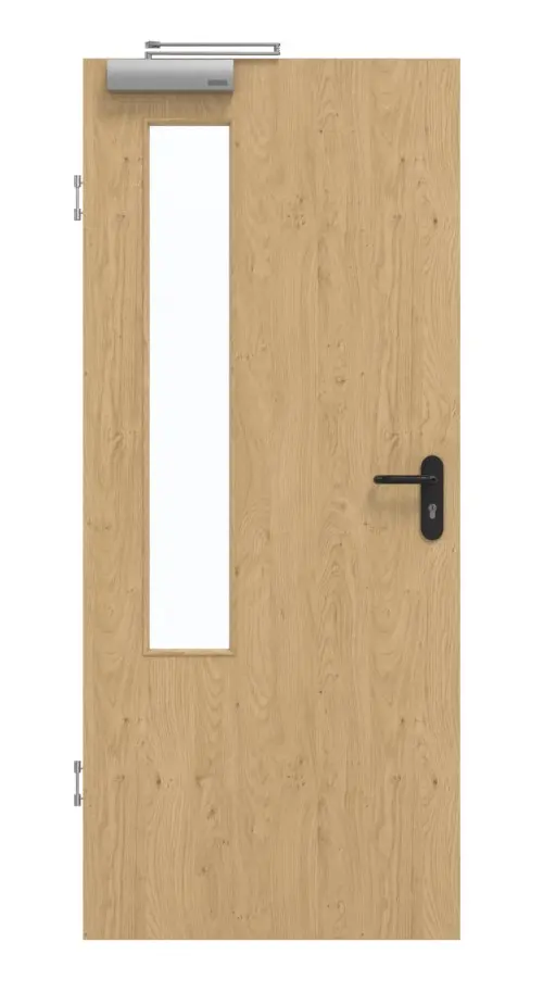 GARANT drzwi dymoszczelne Authentic Asteiche CePaL z przeszkleniem LA-5 po stronie zawiasów