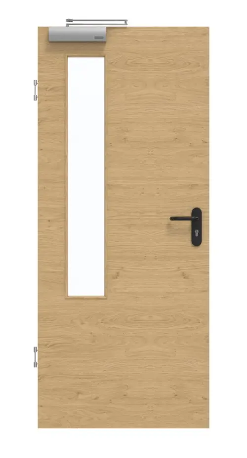 GARANT Drzwi dymoszczelne, authentic dąb sękaty, układ poprzeczny, CePaL, z przeszkleniem LA-5 po stronie zawiasów