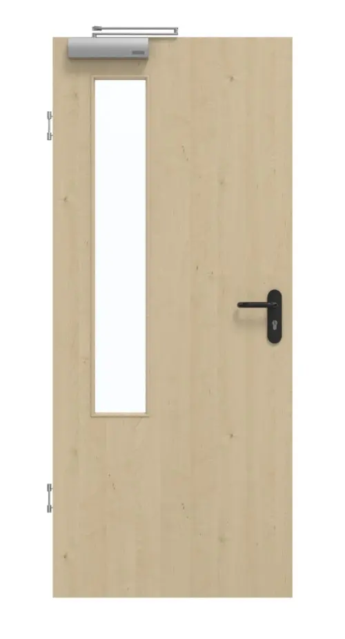 GARANT drzwi dymoszczelne Natura Ahorn CePaL z przeszkleniem LA-5 po stronie zawiasów