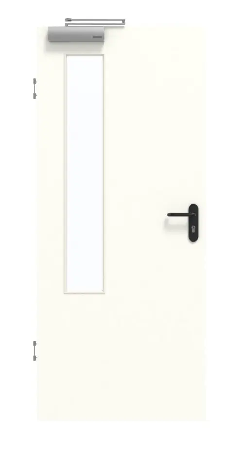 GARANT drzwi dymoszczelne W1000ST9 Premium biały GHK08 z przeszkleniem LA-5 po stronie zawiasów