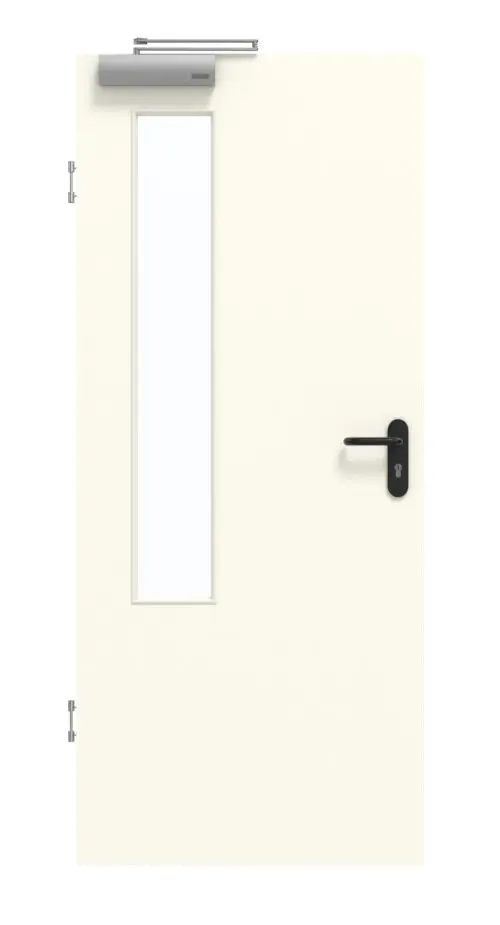 GARANT drzwi dymoszczelne W980ST15 biały platynowy GHK08 z przeszkleniem LA-5 po stronie zawiasów