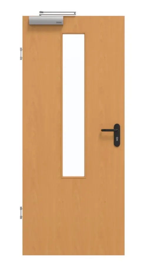 GARANT drzwi dymoszczelne buk ekskluzywny CePaL z przeszkleniem LA-5 na środku