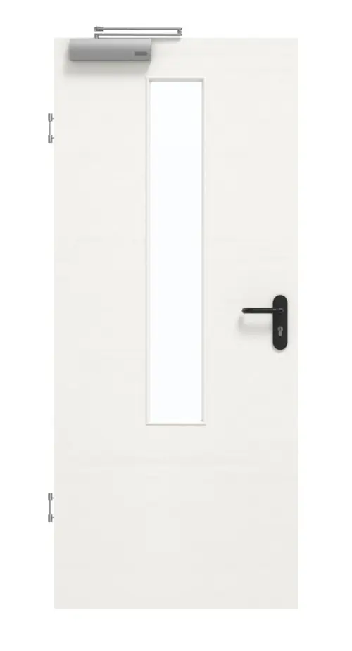 GARANT Drzwi dymoszczelne Quer Authentic Bianco CePaL z przeszkleniem LA-5 na środku