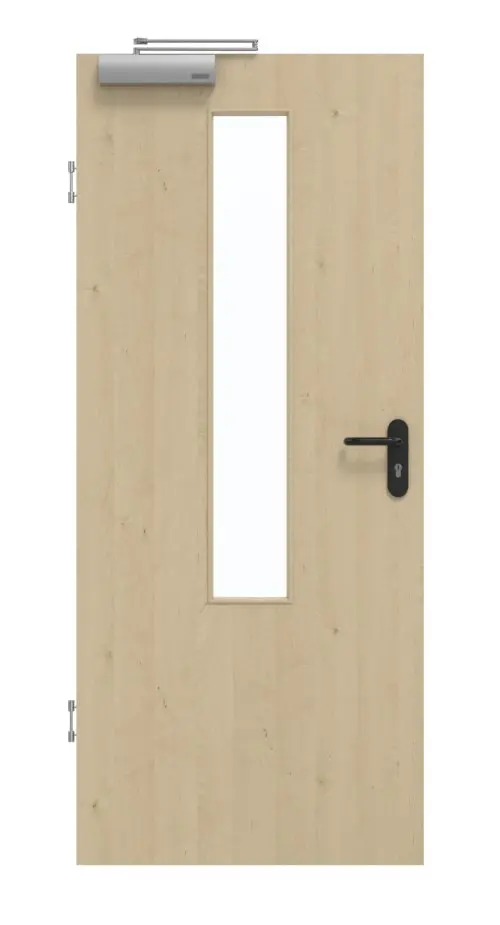 GARANT drzwi dymoszczelne Natura Ahorn CePaL z przeszkleniem LA-5 na środku