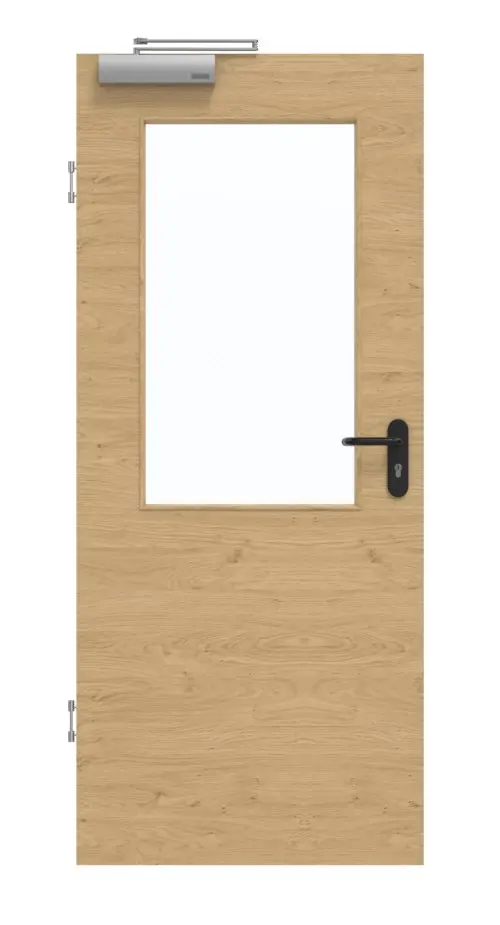 GARANT Drzwi dymoszczelne Quer Authentic dąb szypułkowy CePaL z przeszkleniem LA-6