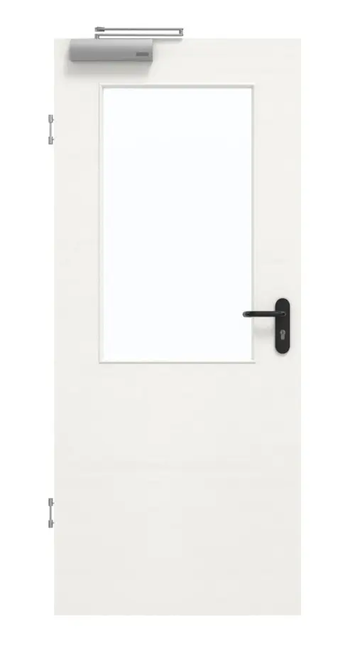 GARANT Drzwi dymoszczelne układ poprzeczny Authentic Bianco CePaL z przeszkleniem LA-6