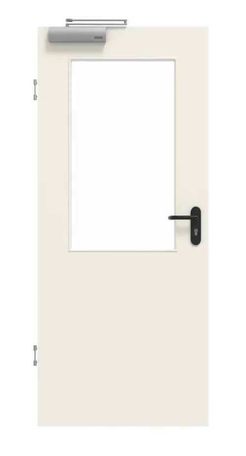 GARANT drzwi dymoszczelne biały lakier 9010 z przeszkleniem LA-6